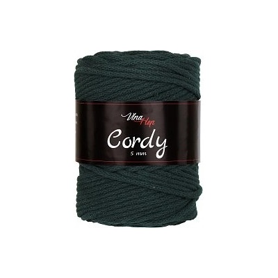 Vlna-hep Cordy šňůry 5mm - 8157 tmavá zelená