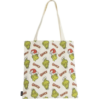 Cerdá Látková taška bílá s nápisy Grinch