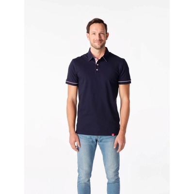 CityZen Antony pánska polokošeľa Navy/candy pink