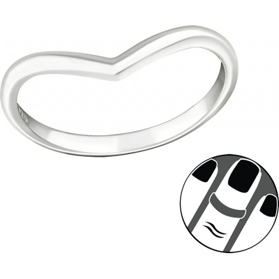 Lunica Stříbrný midi prsten srdíčko 0432