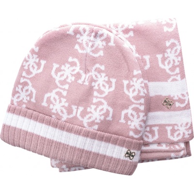 Guess SET HAT + SCARF Růžový