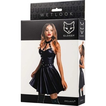 Glossy Marisa Wetlook Dress Black
