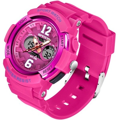 SANDA Детски часовник Sanda Sport, Удароустойчив, Розов, Различни цветове (SANDA-757-KIDS-PINK)