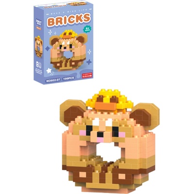 LeleBrother Stavebnica Bricks Donut Mýval 199 dielov