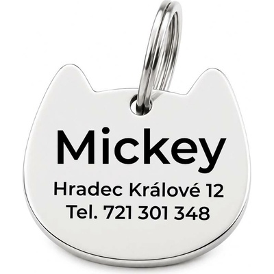 Šperky4U Ocelová psí/kočičí známka srdce PZ049 – Zboží Dáma