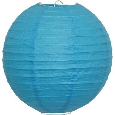 Lampion papírový 25 cm, modrý – Zboží Dáma