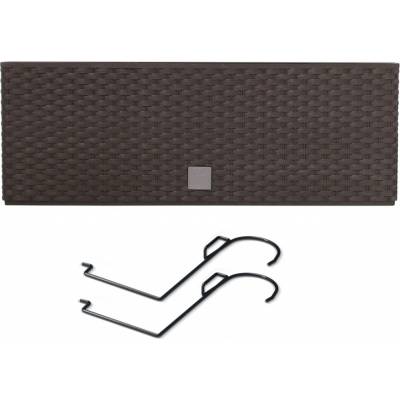 Prosperplast Truhlík RATO CASE W s háky a vkladem hnědý 39,5 x 18,5 x 19,5cm