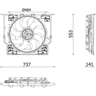 Ventilátor chladenia motora MAHLE ORIGINAL CFF 645 000P (CFF645000P)