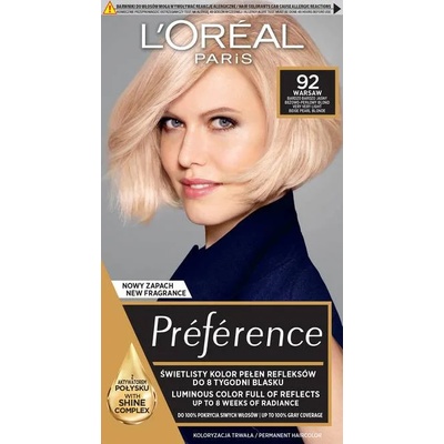 L'Oréal L'Oréal Préférence Боя за коса, 9.2 Iridescent Blonde