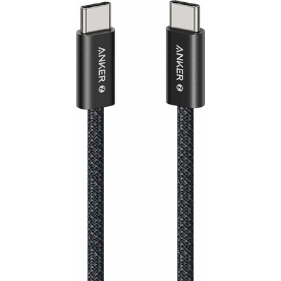 Кабел с бързо зареждане за устройства с USB-C порт - Anker Zolo USB-C to USB-C Cable 240W (100 см) (черен) (A8060H11)