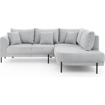 ROPEZ Светлосив шенилов ъглов диван (десен ъгъл/L форма) Mauris - Ropez (Mauris Naroznik L - Prawa OT tk. Cremona 81 ( Davis ))