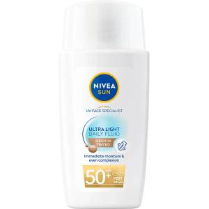Nivea Daily Fluid-Medium Tinted 40 ml Sunscreen - White (Medium Tinted / Brown)