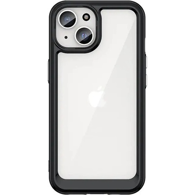HQWear Кейс с гъвкава рамка HQWear Outer Space за iPhone 15 Plus, черен (9145576279618)
