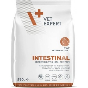 VetExpert Veterinary Diet Intestinal Cat - суха храна за котки, страдащи от гастроентерит с диария, лошо храносмилане и малабсорбция, хроничен панкреатит, състояния след остър панкреатит, 250 гр, Vet Expert - П