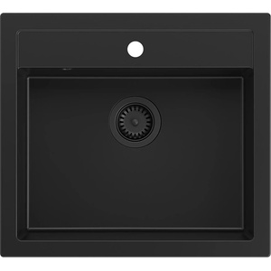 Quadron Вградена мивка Quadron Unique Bill 110 от композит, въглеродно черно 60x54 см (HCQB6054U7_BLM) Мивка за вграждане