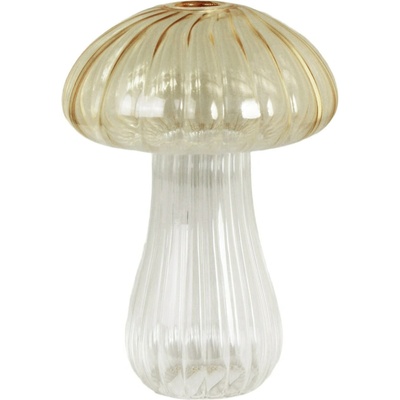 Strömshaga Dekorativní váza Mushroom Yellow Tall, žlutá barva, sklo