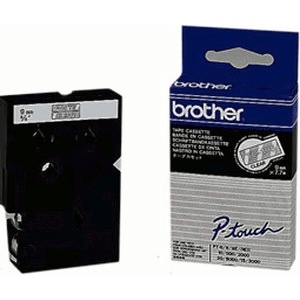 Brother P-Touch TC-195 white on clear 9mm (TC-195)