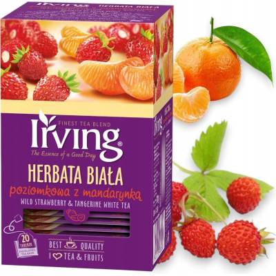 Irving Biely čaj Lesná Jahoda s mandarínkou expresný 20 vrecúšok 30 g