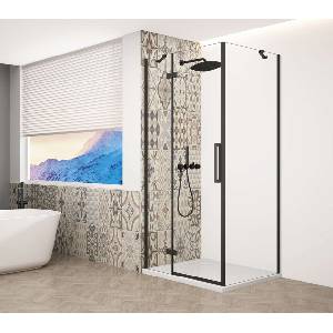 SAPHO Trinity - Душ кабина 90x100 см, лява, прозрачно стъкло/черна GT5610-90CL-B (GT5610-90CL-B)