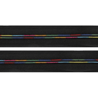 Dúhový zips špirálový šírka 6 mm Farba: Čierna