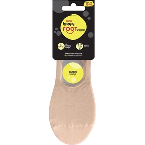 AGIVA Мъжки терлици за маратонки Agiva Happy Foottopia, От органичен бамбук, Бежови, 43-46 (AGIVA-335)