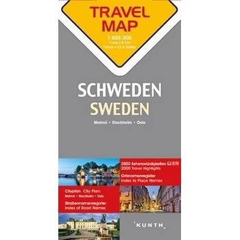 Švédsko 1:800T TravelMap