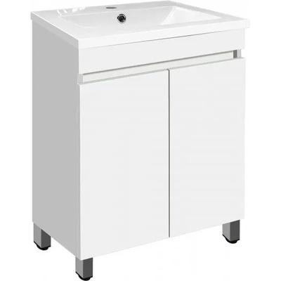 Inter Ceramic Долен шкаф за баня ICP 5081, Inter Ceramic, PVC, бял, с умивалник, 50x39x81см (5081)