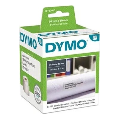 DYMO Etikety, do LW tlačiarní, 36x89 mm, 260 ks etikiet, DYMO