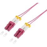LogiLink Супертънък OM4 пач кабел с оптични влакна, LC-LC дуплекс, 1, 0 м (FS4LC01)