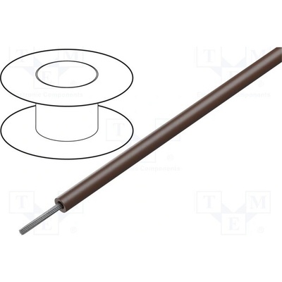 Alpha Wire 1855/19 BR005 Vodič HookUp Wire lanko Cu 22AWG PVC hnědá 600V 30,5m