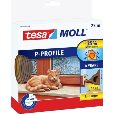 Tesa P-Profil Tesamoll 05391-00101-02 Tesniaca páska 25 m x 9 mm hnedá