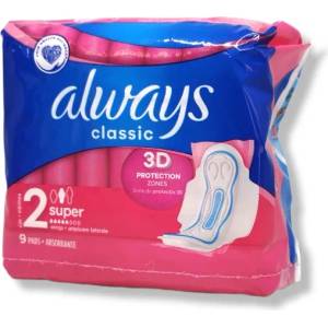 Always classic дамски превръзки, Super, 9 броя