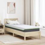 vidaXL Матрак Средно меко 80 x 200 cm Бяло и сиво (4106369)