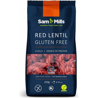 Sam Mills Fusilli cestoviny z červenej šošovice bez lepku 250 g
