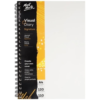 Mont Marte Spirálový kreslicí blok OWN COVER bílý papír 110g/m2 A4 60 listů