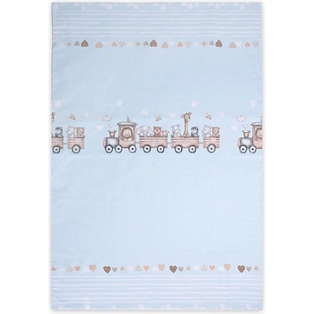 Lorelli Плик за завивка с цип Lorelli - Влакче, 140 x 95 cm, Син (20051336002)