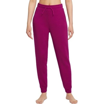 Nike YOGA DRI-FIT FLEECE 7/8 Dámské tepláky vínová