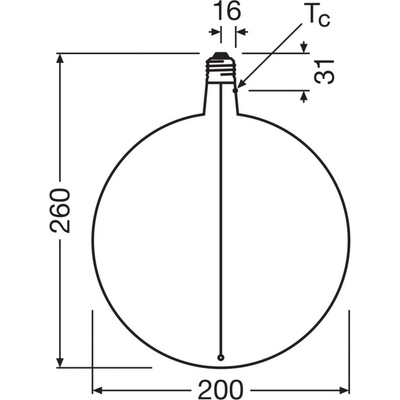OSRAM LED Vintage Big Globe E27 4,8W 818 Žiarovka dymová tmavá 4058075836501