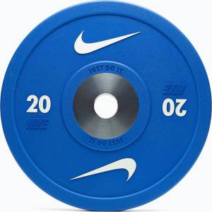 Nike strength Бъмпер тежести Nike Strength Pro Urethane Bumper Plates 20 kg blue/white