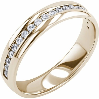 Eppi Zlatý eternity prsten s diamanty v champagne gold Loby R49935