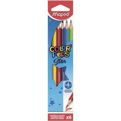 Maped Color Peps Star trojuholníkové farebné ceruzky sada 6 kusov 832002