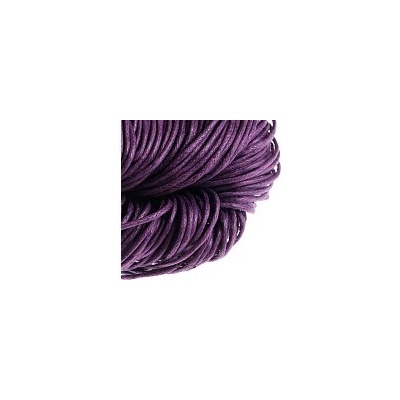 Voskovaná šňůra tmavě fialová, 1 mm (5 m)