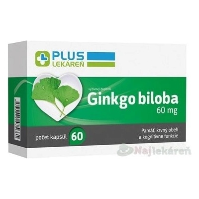 Plus Lekáreň Ginkgo biloba 60 mg 60 kapsúl