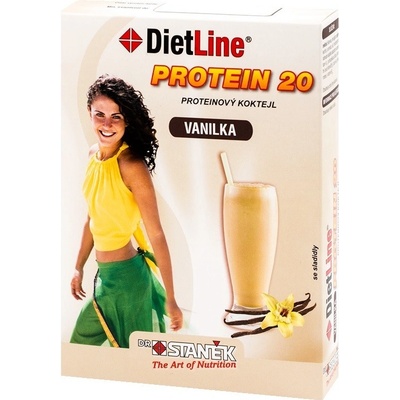 DietLine PROTEIN 20 proteinový koktejl s příchutí vanilka 3 x 25 g – Zboží Dáma