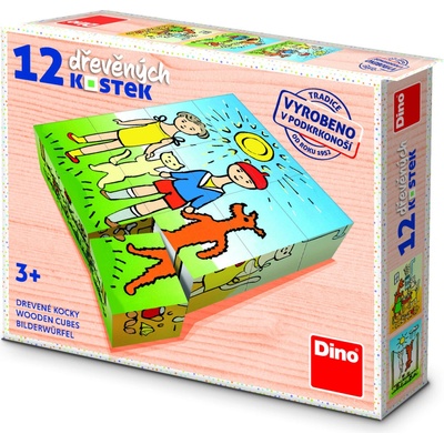 Dino psík a mačička 12 kocky