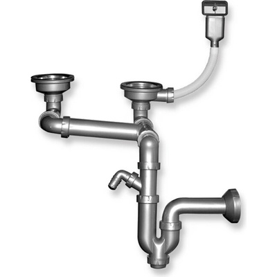 Novaservis Novaservis, Sifon dřezový na dvojdřez 89mm přepad z dřezu plast, NSP620