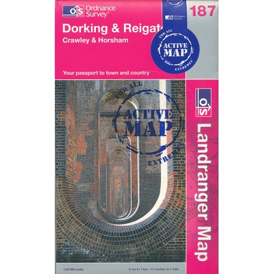 mapa Dorking,Reigate 1:50 t. laminovaná