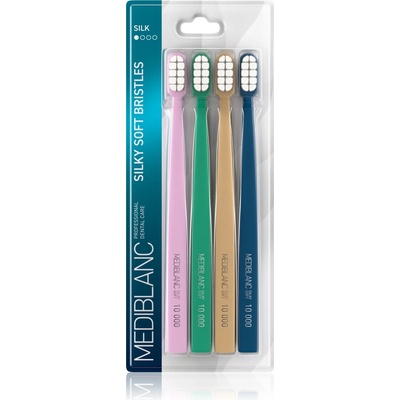 Mediblanc Toothbrush Silk zubná kefka s jemnými štetinami 4 ks