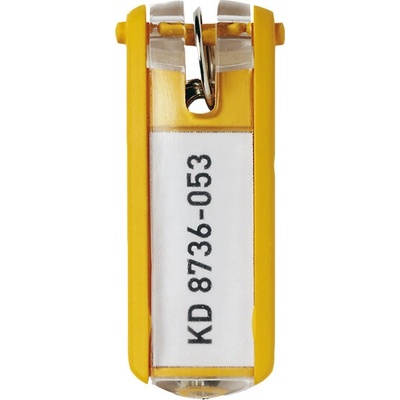 Přívěsek na klíče Jmenovky na klíče DURABLE KEY CLIP žluté 6 ks