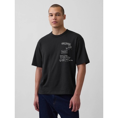 Gap Oversize Gap × Jean-Michel Basquiat Unisex čierne